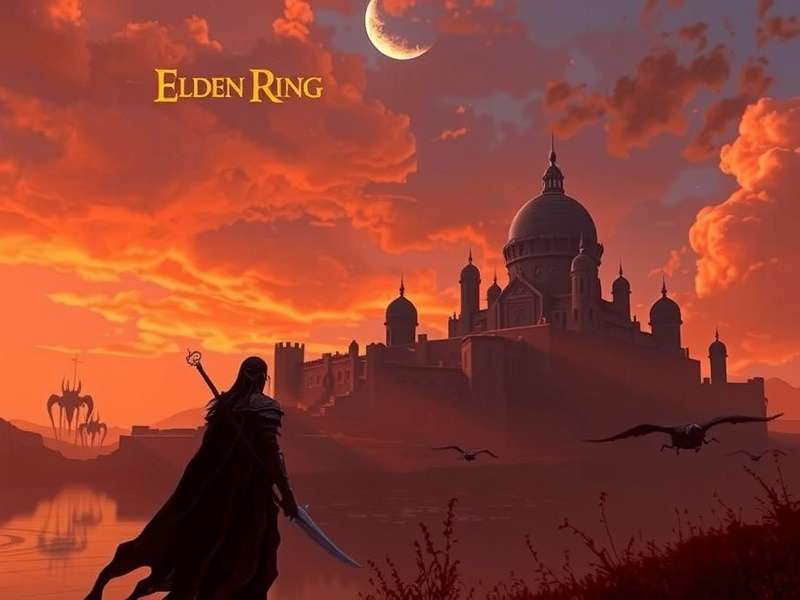 Elden Ring Erdtree glowing at night 1080p wallpaper