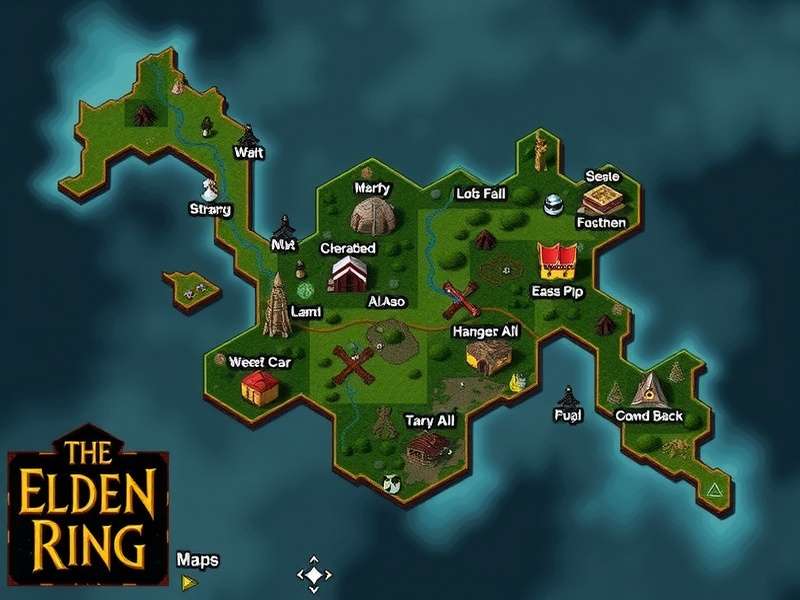 Elden Ring Interactive Map showing regions and landmarks