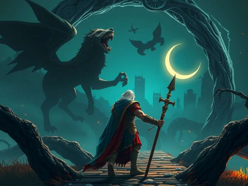 Seamless looping animated wallpaper of the Erdtree with a glowing aura, perfect for desktop backgrounds