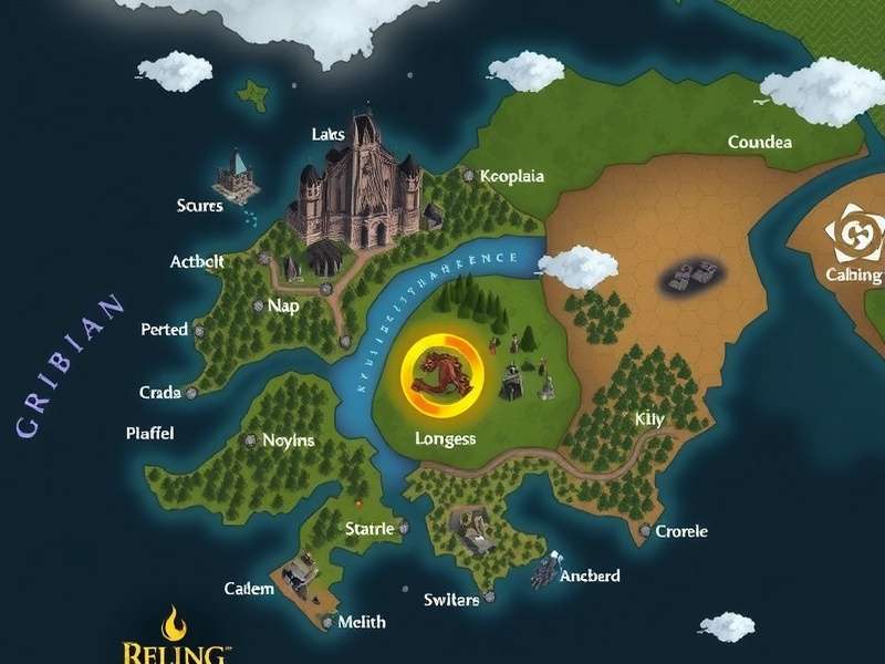 Panoramic view of The Lands Between map showing all major regions from Limgrave to the Mountaintops of the Giants