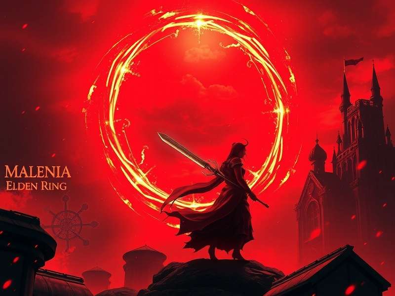 Malenia Goddess of Rot Scarlet Aeonia bloom wallpaper ultrawide