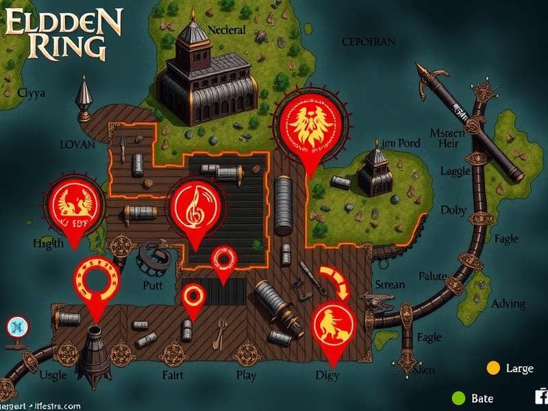 Screenshot of Convergence Elden Ring Interactive Map showing detailed regions and markers