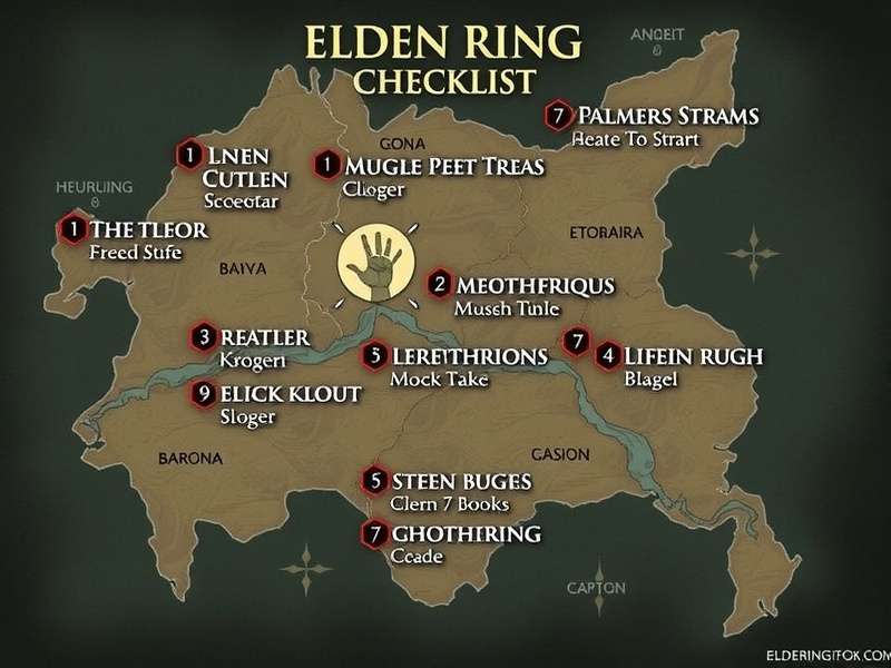 Elden Ring Interactive Map showing regions and points of interest