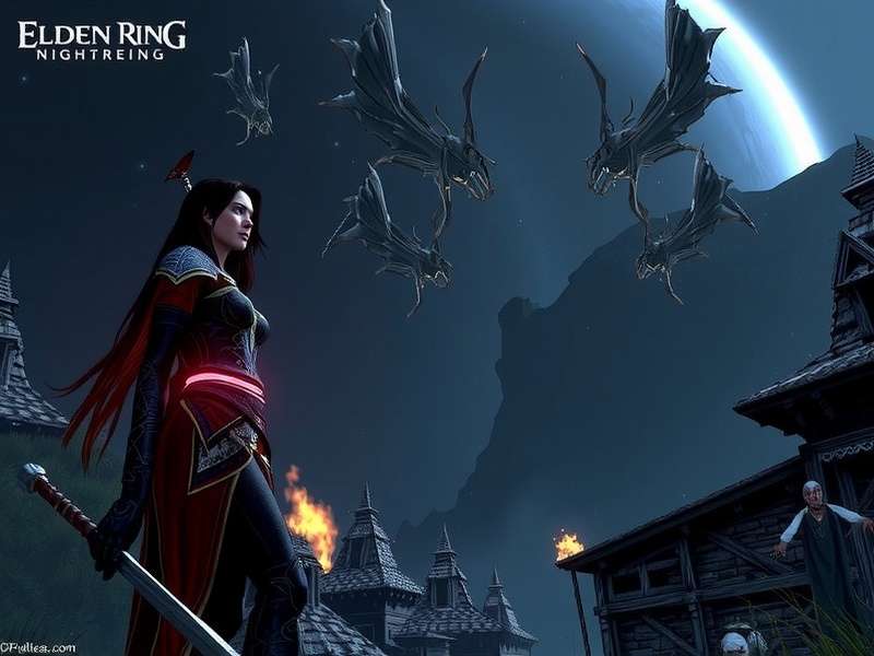 Player character fighting the Queen of the Black Moon boss in a celestial arena