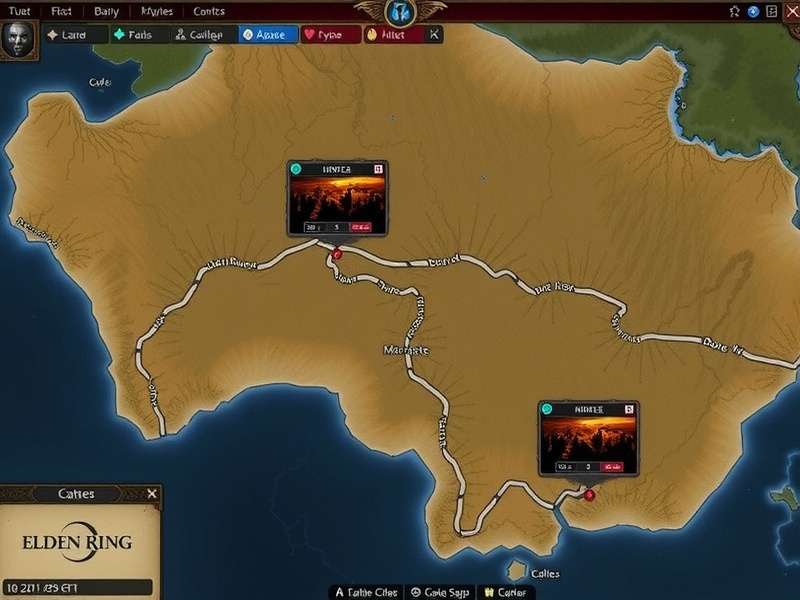 Elden Ring Interactive Map showing regions and markers