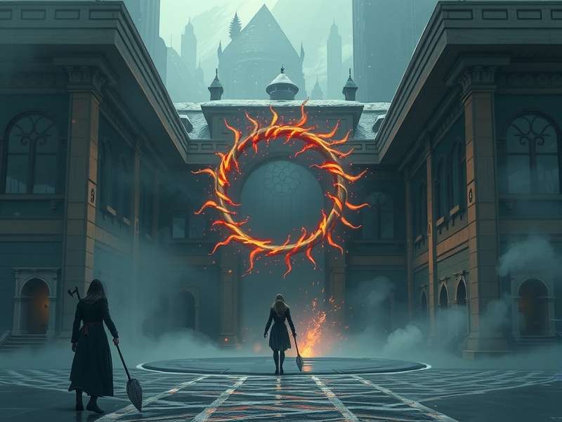 Ancient stone sculpture depicting the fractured visage of Marika merging with Radagon