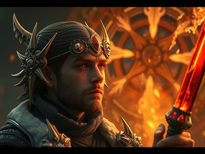 Concept art of a dark, misty fantasy landscape with a large, pale tree under a starry sky.