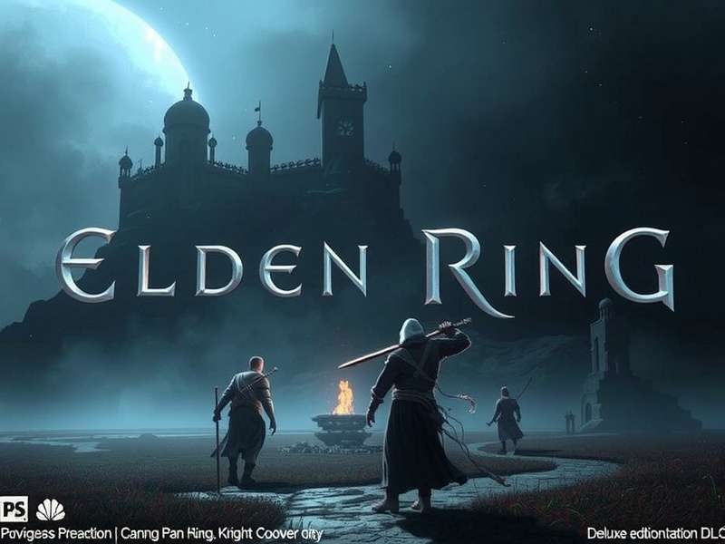 Elden Ring Nightreign Dlc Cover Art showing a dark fantasy landscape