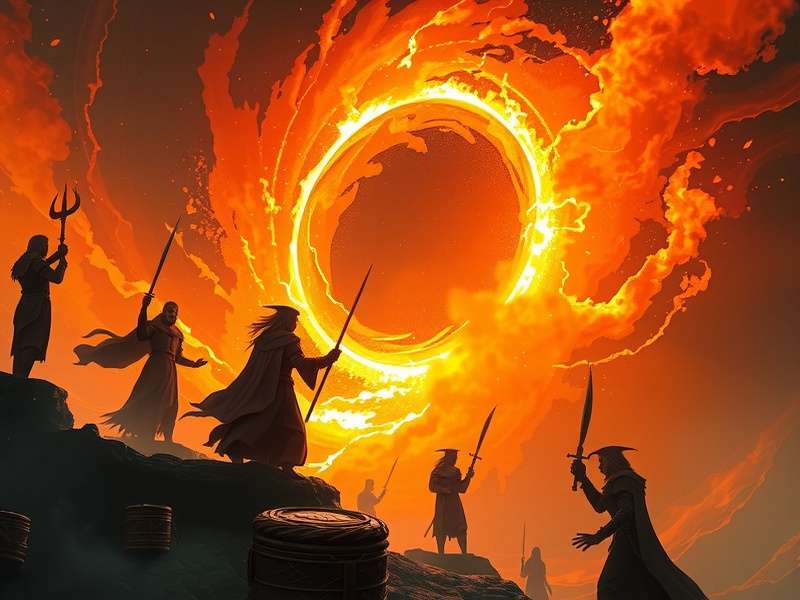 A Tarnished sorcerer unleashing the Comet Azur sorcery against a dragon