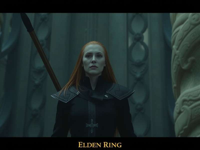 Elden Ring Movie concept art showing the Erdtree and a Tarnished warrior