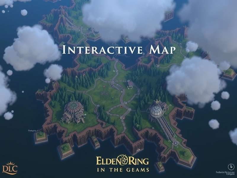Elden Ring Shadow of the Erdtree DLC interactive map overview showing the Land of Shadow with key locations and markers