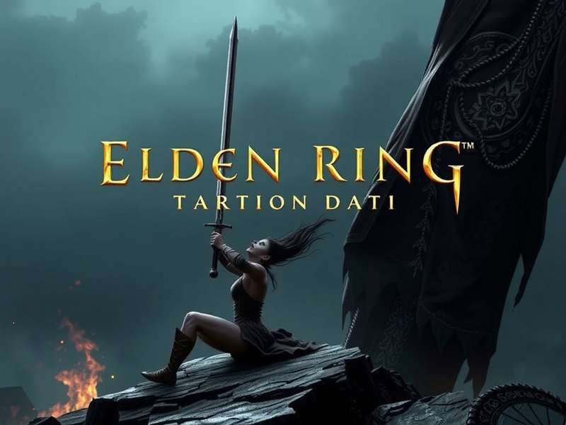 Elden Ring Tarnished Edition – official key art style composition featuring the Tarnished warrior against a golden horizon