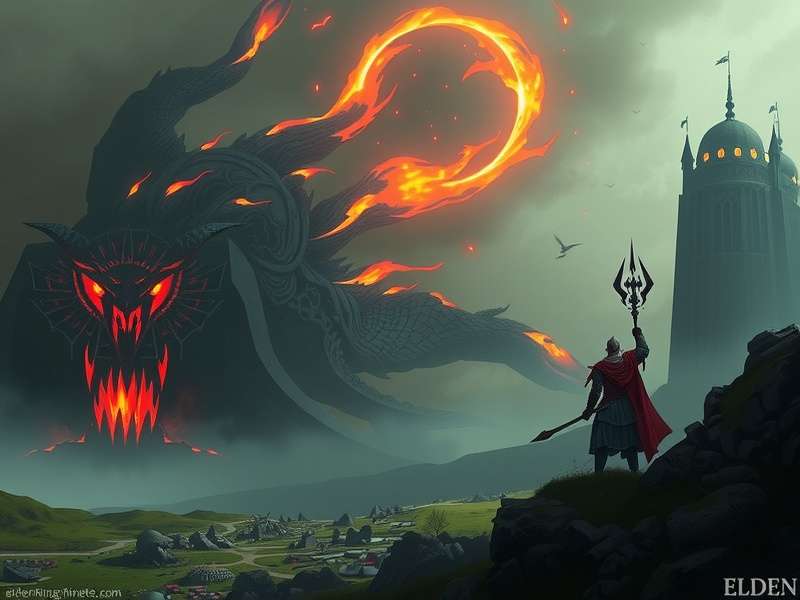 Elden Ring cover art featuring the Elden Ring and the Erdtree